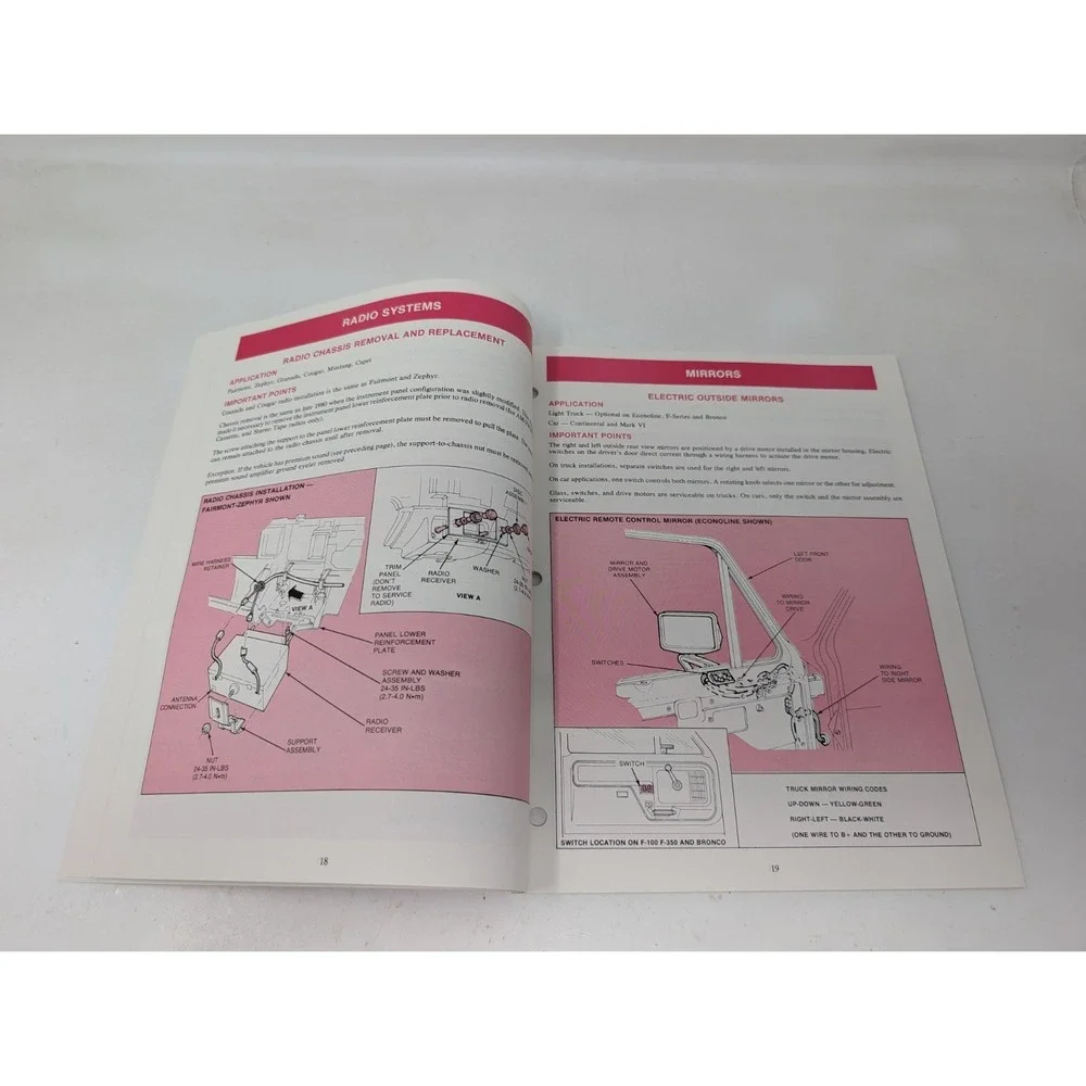 1981 Ford Car Light Truck Body Electrical Climate Control Technician Manual‎